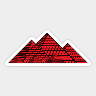 Pyramids of Egypt (red) Sticker